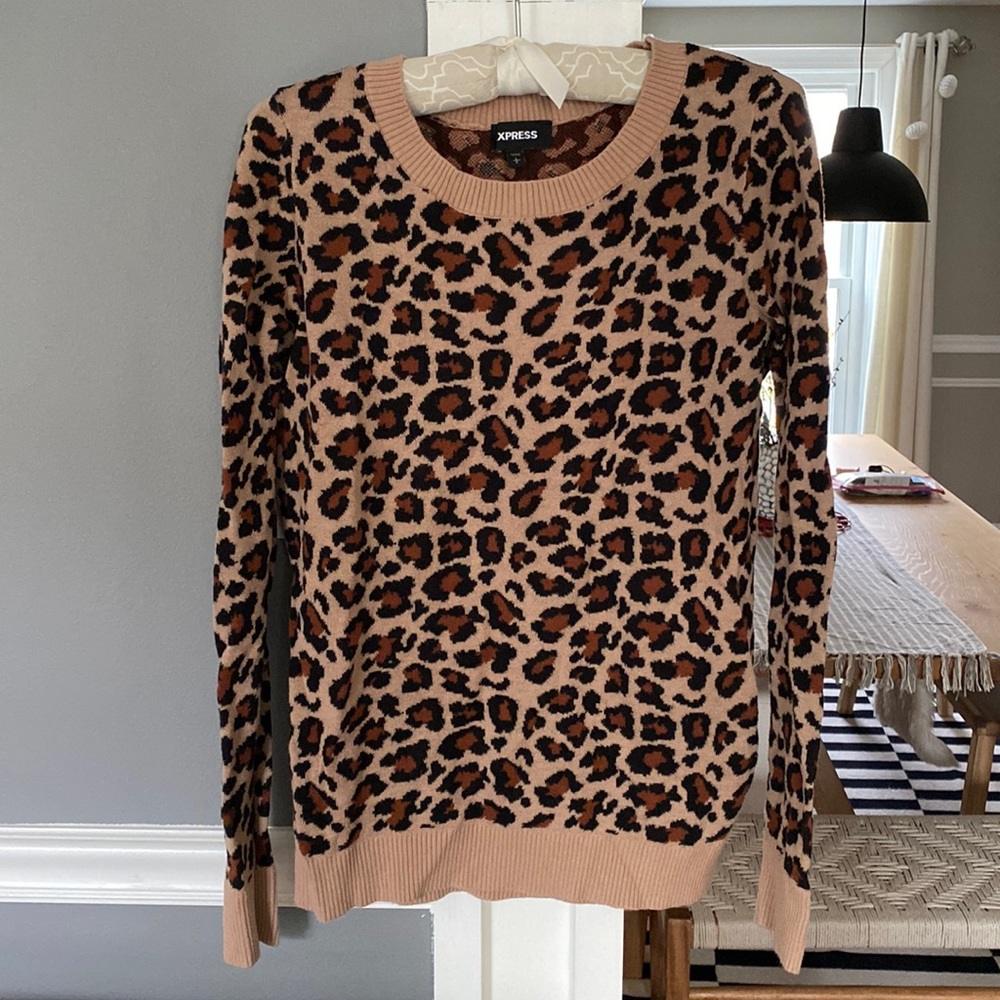 Express cheeta sweater super cute 🐆
